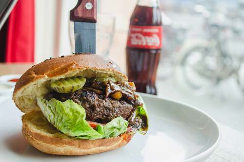 drink burger near Coca-Cola bottle burger