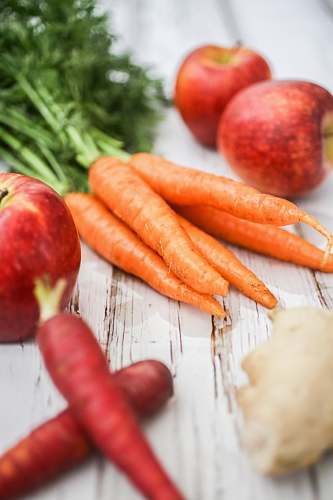 plant carrots and apples fruit