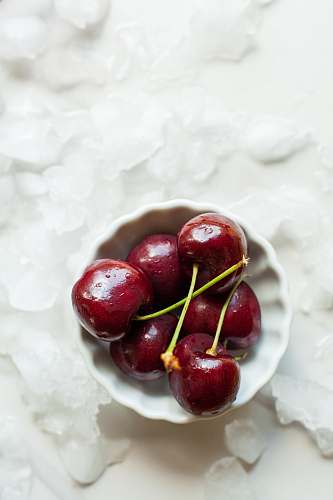 fruit cherries on saucer cherry