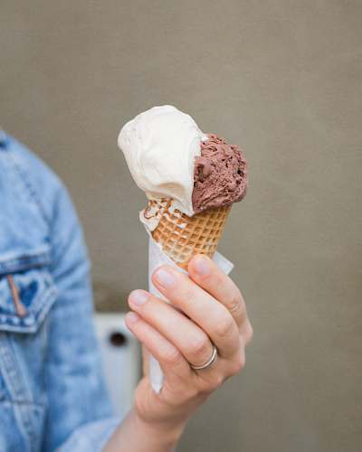 cream chocolate and milk ice cream creme