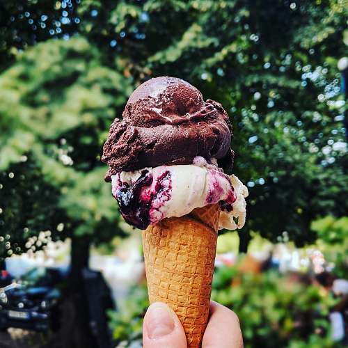cream chocolate sorbet creme