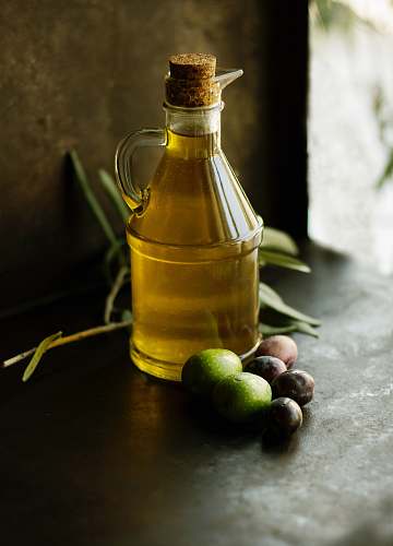 oil clear glass cruet bottle olive