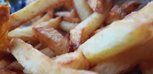 fries closeup photo of french fries hot dog
