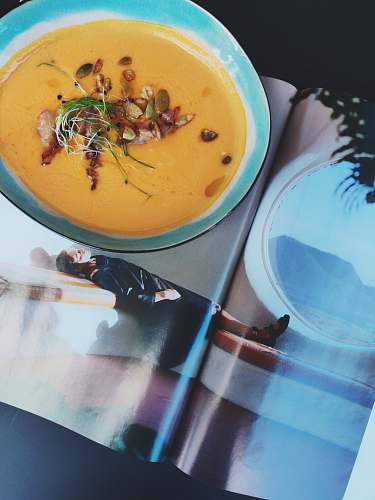 meal cooked food with soup bowl