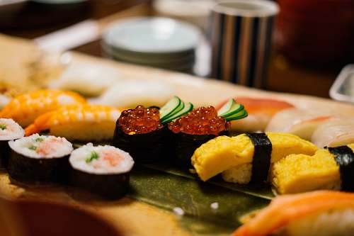meal cooked sushi sushi