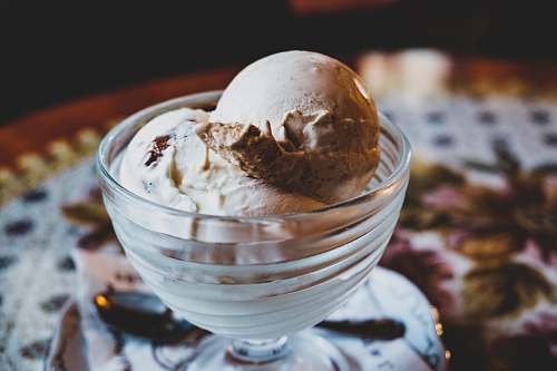 cream cup of ice cream dessert
