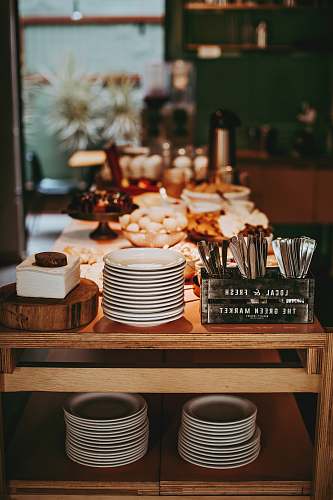meal dinnerware set on table restaurant