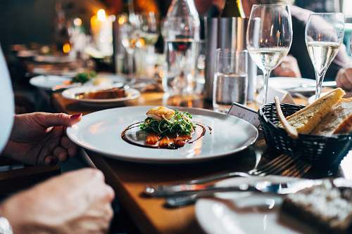 meal dish on white ceramic plate glass