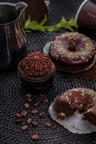 burger doughnut on table dessert