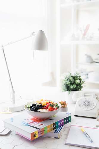 plant flat lay photography of cereals on bowl lamp