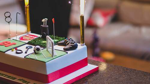 cake fondant cake on table birthday cake