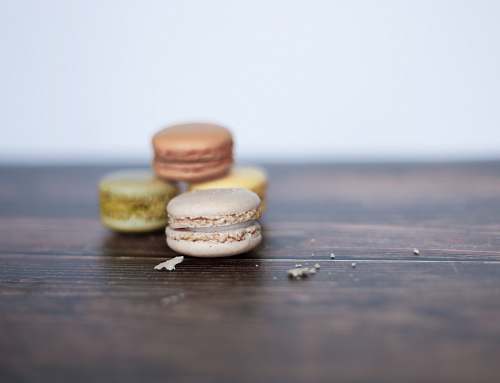 sweets four assorted-colored cookies confectionery