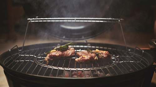 bbq grilled meat on grill steak