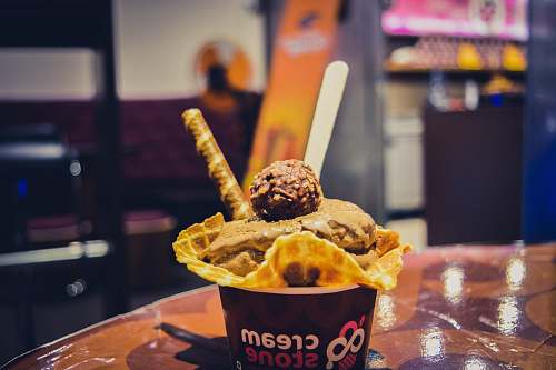 confectionery ice cream in cup sweets