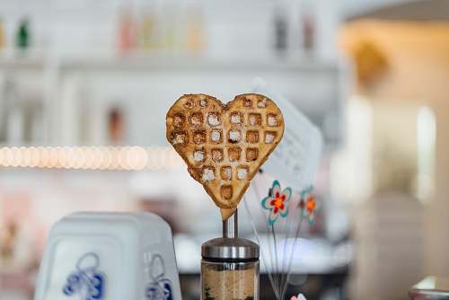 berlin macro shot of brown heart cookie love
