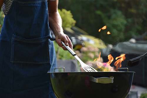 bbq man grilling outdoor person