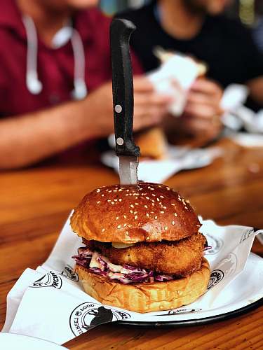 burger meat burger human