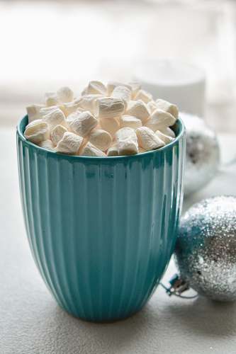 sweets mug of white marshmallows confectionery