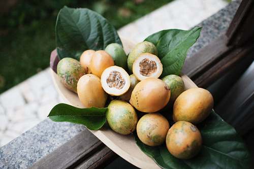 fruit orange fruits on brown tray brazil