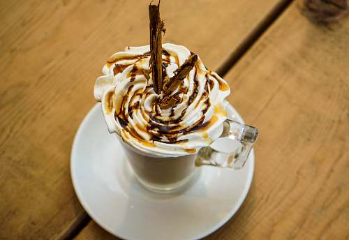 cream parfait on glass mug ice cream