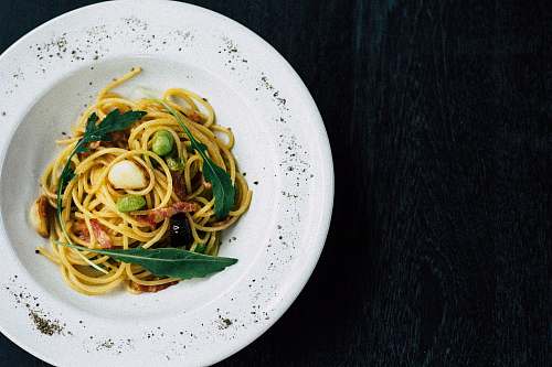pasta photo of cooked pasta on plate spaghetti