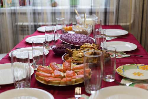 meal photo of white ceramic plate on table restaurant
