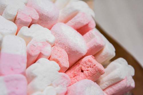 sweets pink and white marshmallows confectionery