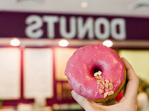dessert pink doughnut pastry