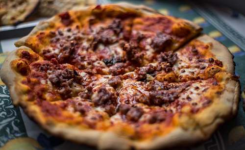 pizza pizza with meat toppings montecorvino rovella