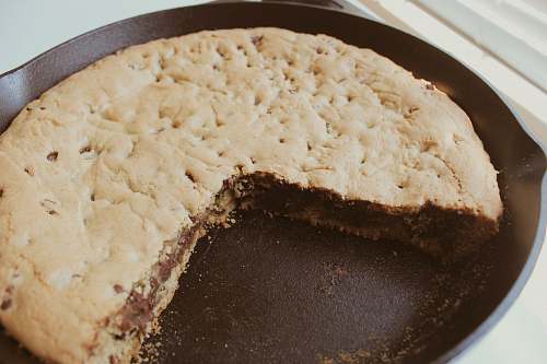 bread plate of cooked food chocolate