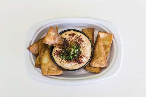 bread plate of nachos and cream toast