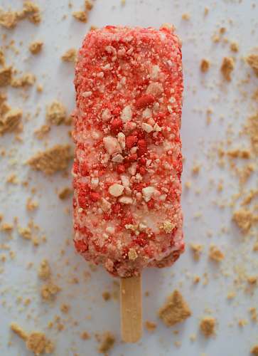 confectionery red and white ice cream sweets