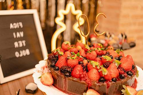 plant red strawberry cake fruit