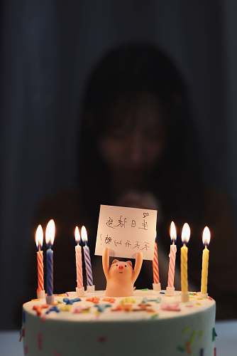cake round cake with candles dessert