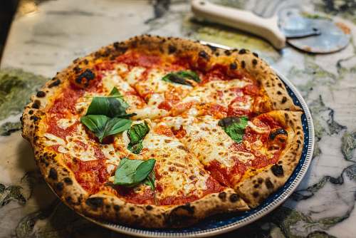 pizza round cooked pizza dish