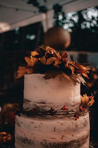dessert round white fondant 2-tier cake cake