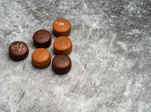 confectionery six round chocolates sweets