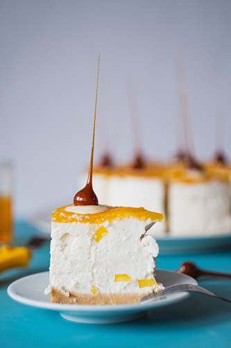 dessert slice of cake on plate caramel