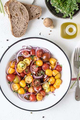 meal slice tomatoes bowl