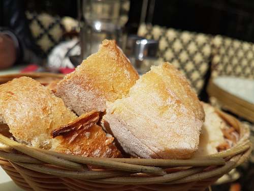 bread sliced bread in basket paris