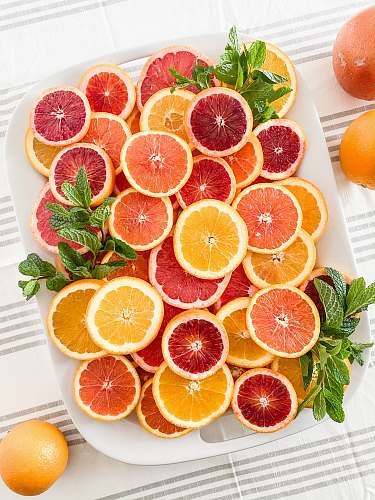 fruit sliced grapefruits citrus fruit