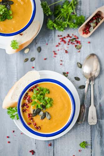vegetable soup on bowl soup