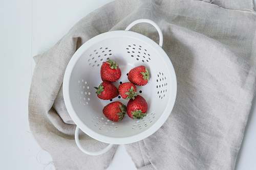 fruit strawberries on basket plant