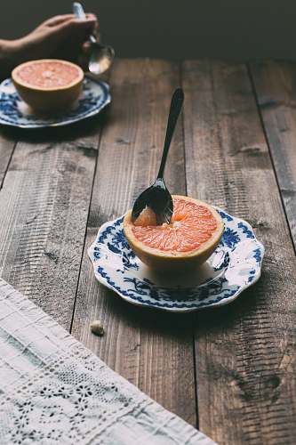 fruit teaspoon dip into citrus fruit grapefruit