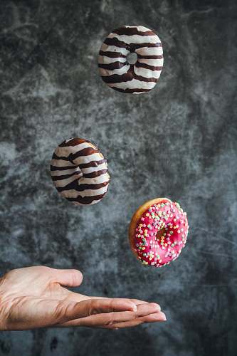 sweets three doughnuts confectionery