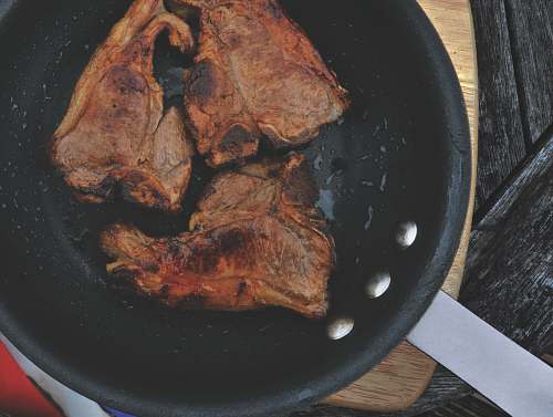 bbq three fried meats on cast iron skillet cheshire