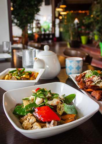 dish three viand serves on the table meal