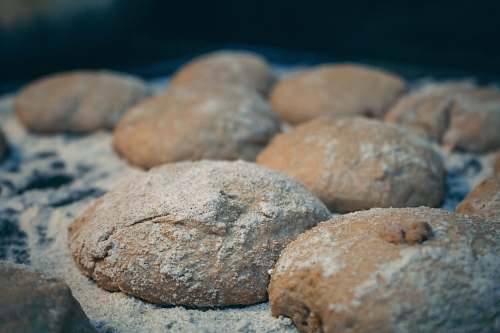 bread tray of cookies bun