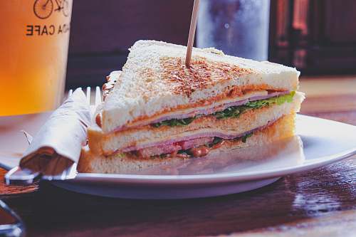 sandwich triangle slice of a ham sandwich burger