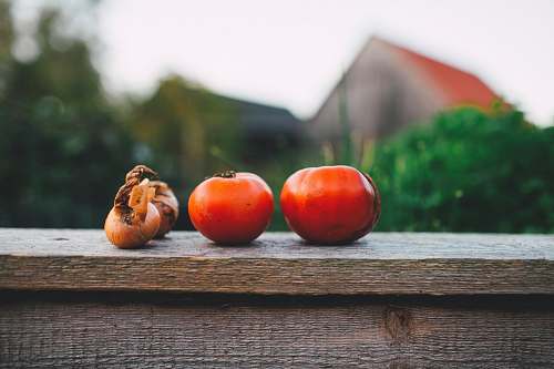 fruit two tomatoes apple
